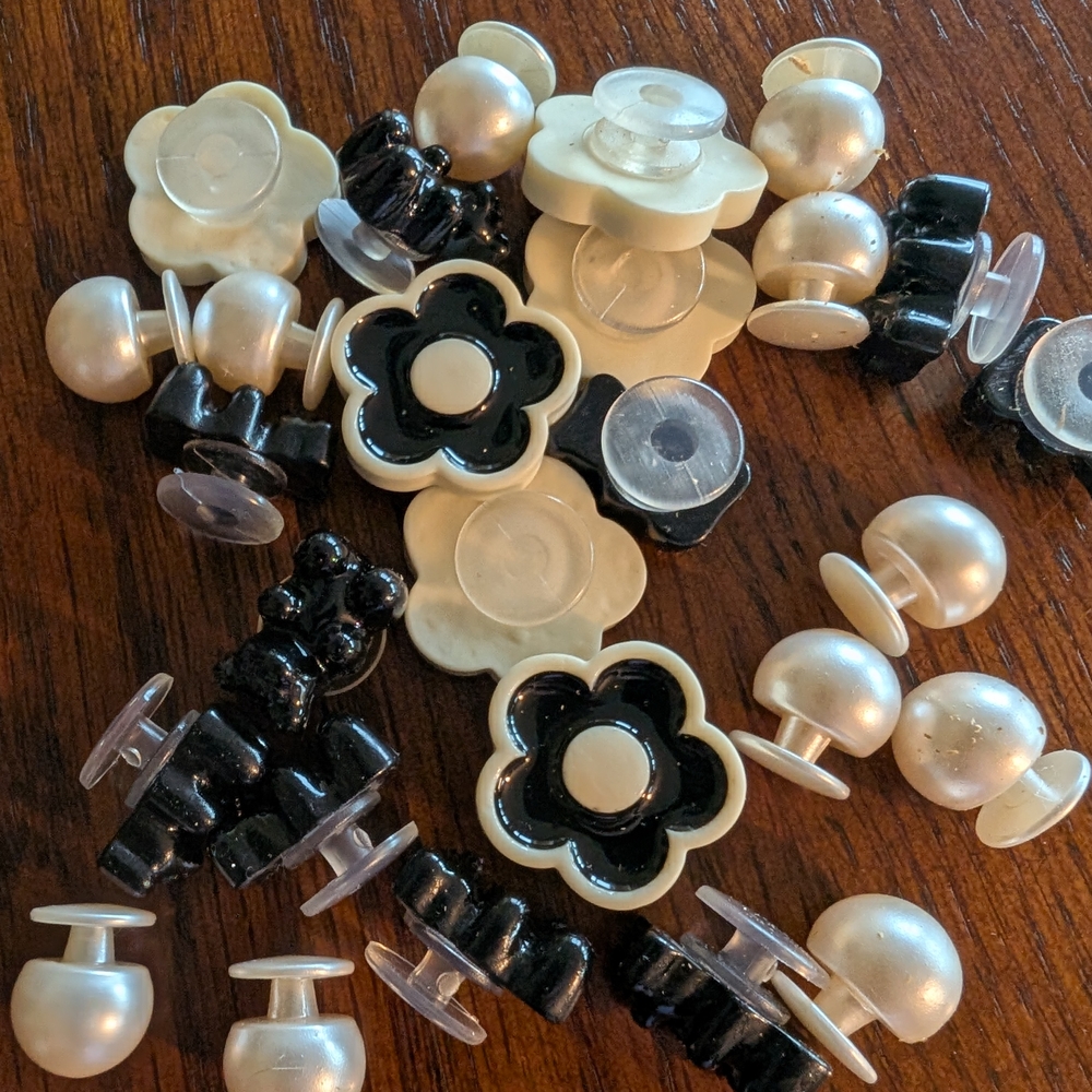 Croc Charms (Flower, Gummy Bear, And Pearl Designs)